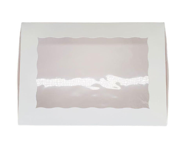 EB - 14 x 10 x 4 - Boîte à cupcakes avec fenêtre - Blanche - 5284A