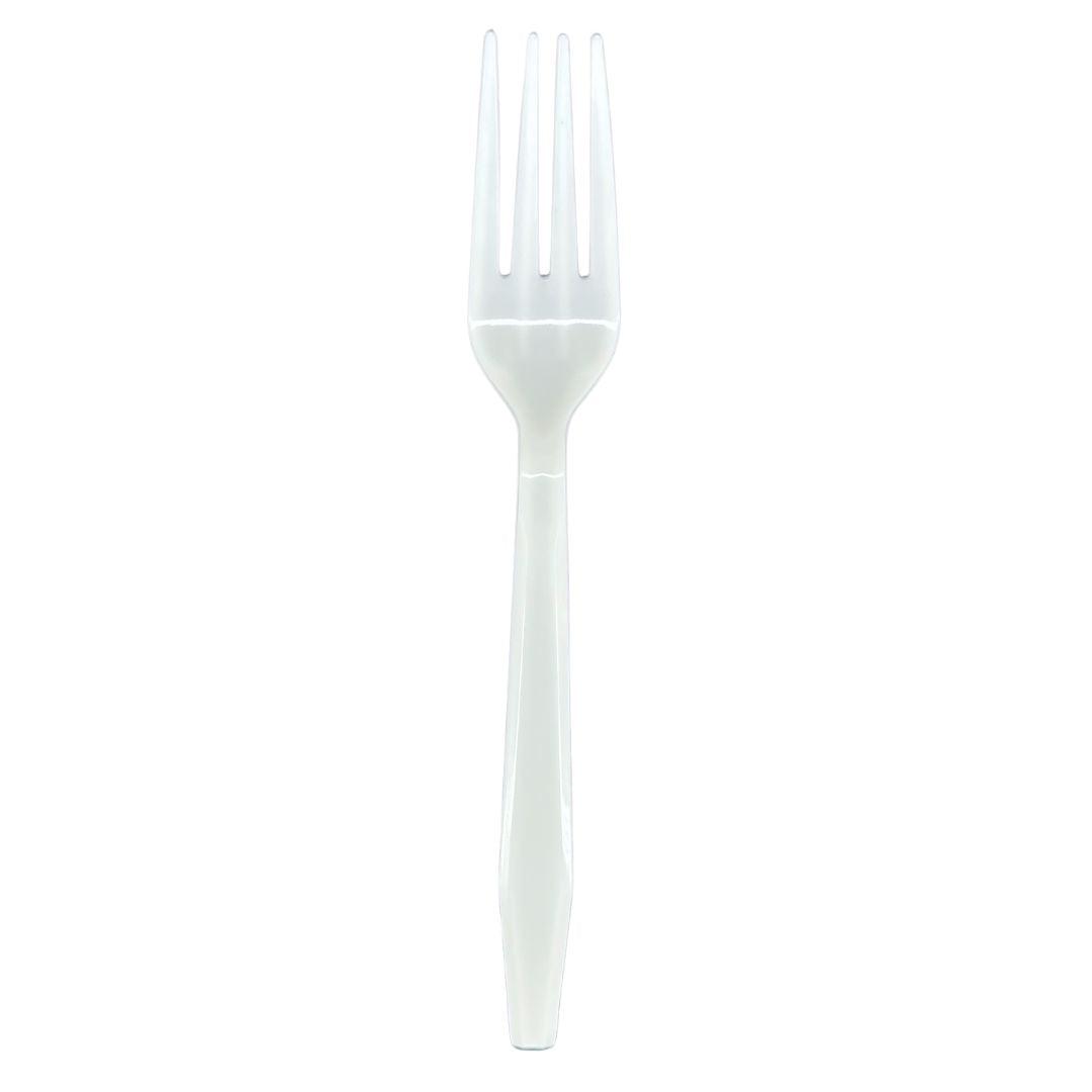 Value+ - Medium Heavy - Plastic Fork - White - Retail Pack - RP1101