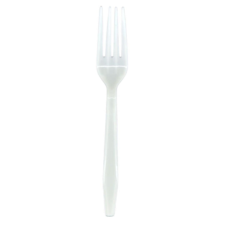 Value+ - Medium Heavy - Plastic Fork - White - Retail Pack - RP1101