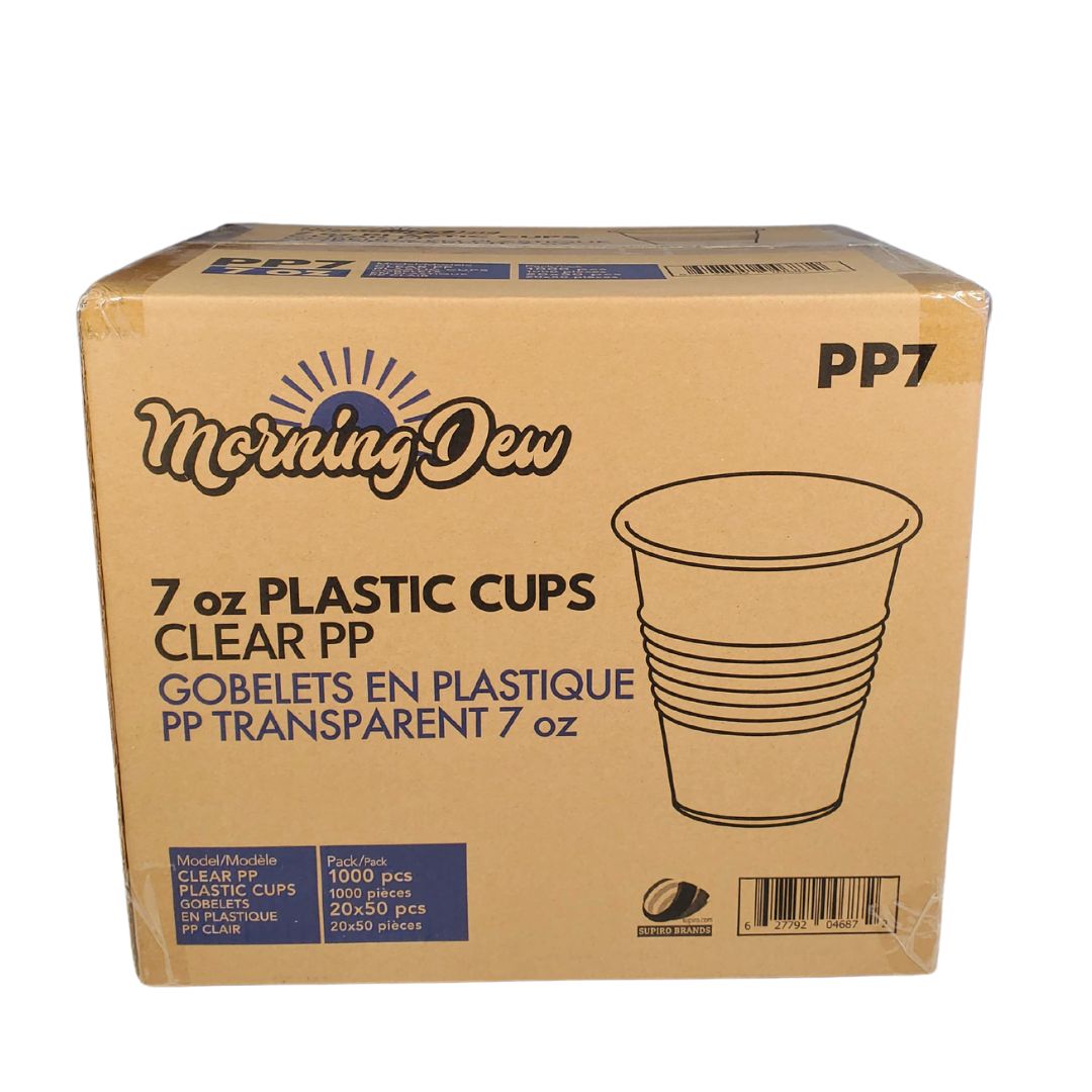 Morning Dew - 7oz Translucent Cups - Plastic - 20 x 50 count