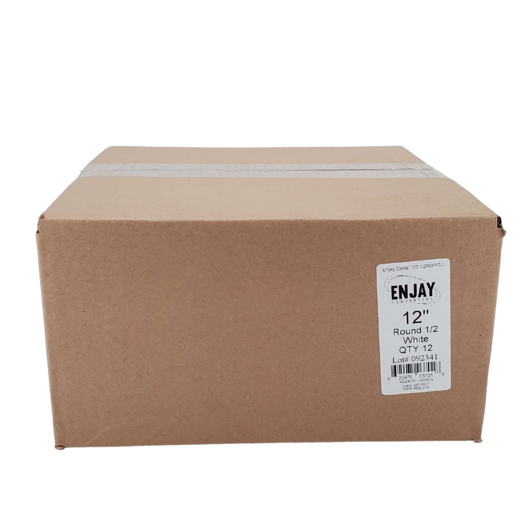 Enjay - Plateau à gâteau - Rond - Blanc - 12x1/2