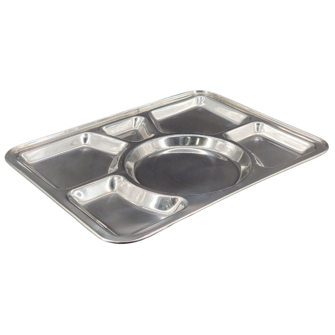 XC - SS Meal Tray - 6 Compartment - Heavy