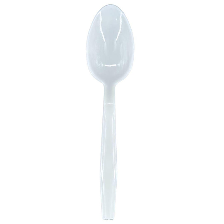 Value+ - Medium Heavy - Plastic Tea Spoon - White - Retail Pack - RP1103