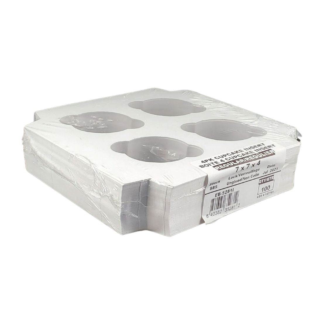 EB - 7 x 7 x 4 - Empiècement pour cupcakes - Blanc - 5281I
