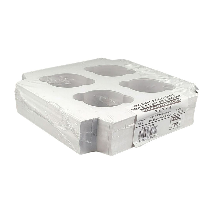 EB - 7 x 7 x 4 - Empiècement pour cupcakes - Blanc - 5281I