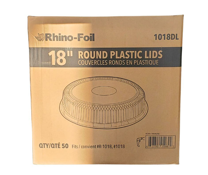 Rhino-Foil - Lids for 18" Round Catering Tray - Plastic - 1018DL