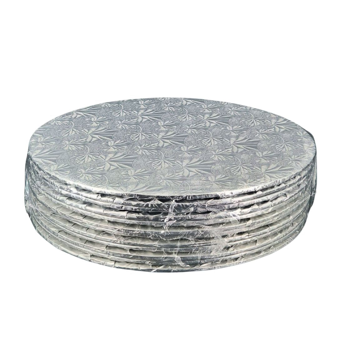 Enjay - Plateau à gâteau - Rond - Argent - 12x1/4