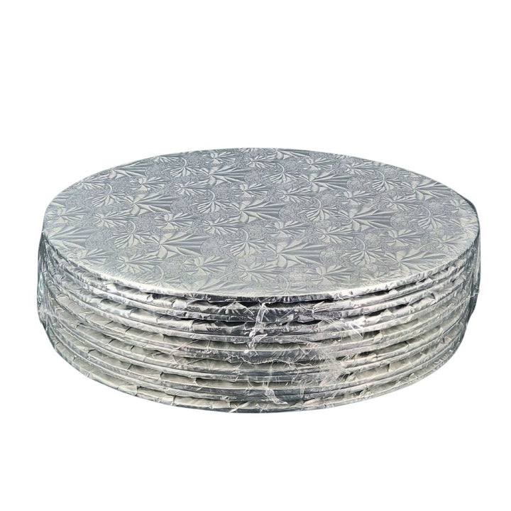 Enjay - Plateau à gâteau - Rond - Argent - 12x1/4