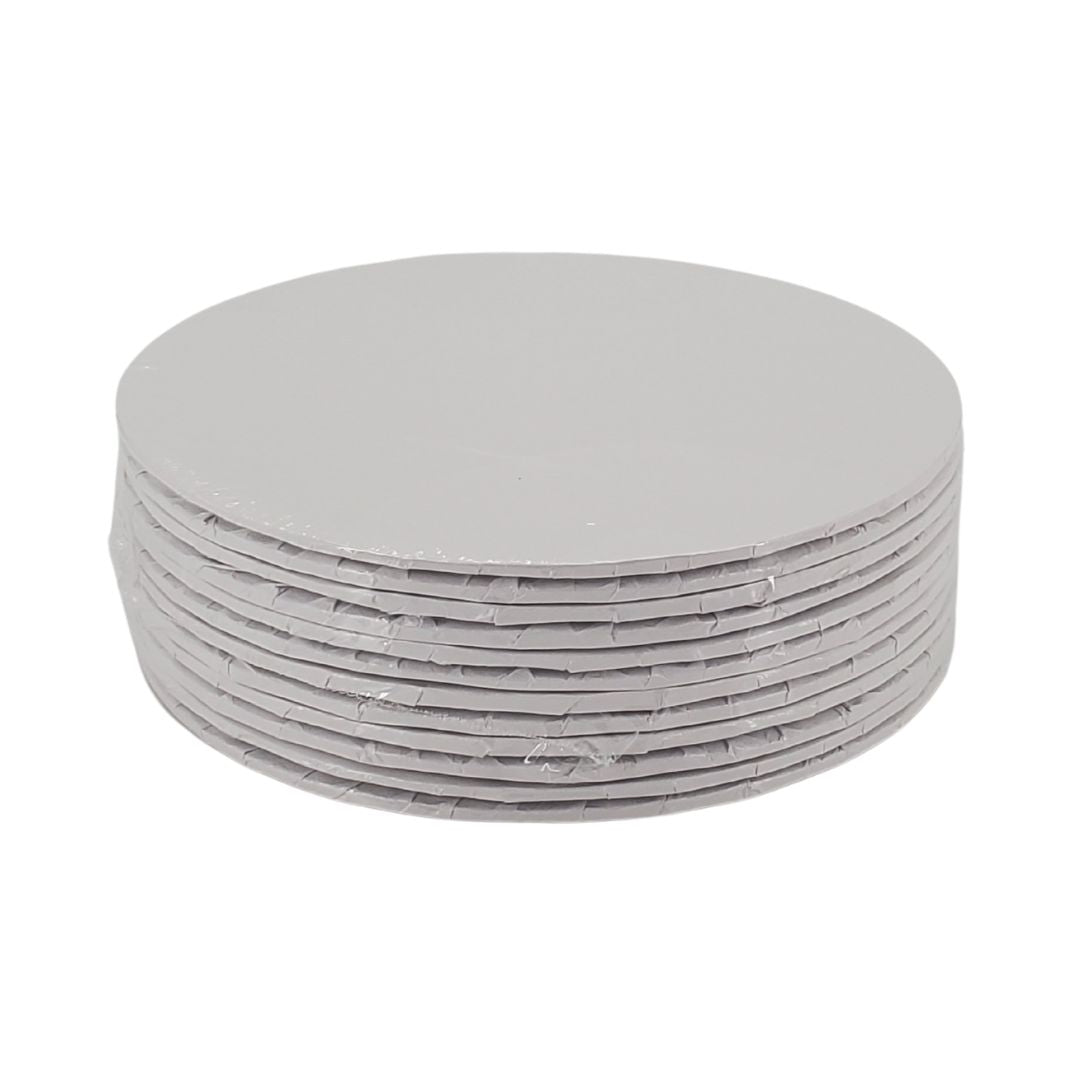 Enjay - Plateau à gâteau - Rond - Blanc - 10x1/4
