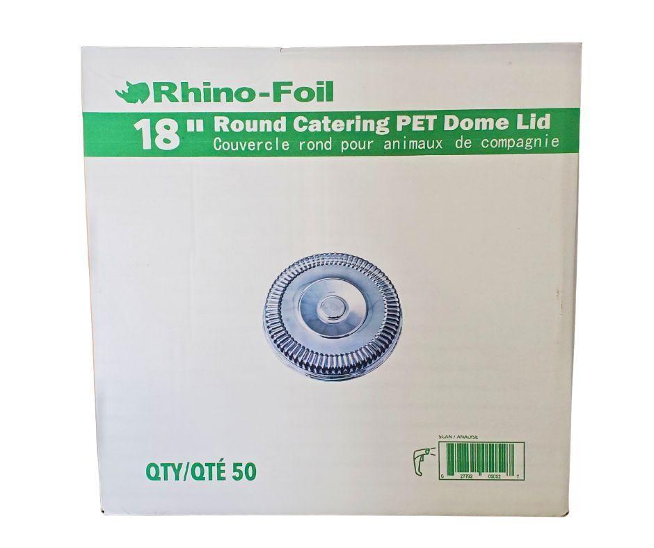 Rhino-Foil - 18" Clear Plastic Lid for Round Catering Tray - AR206R