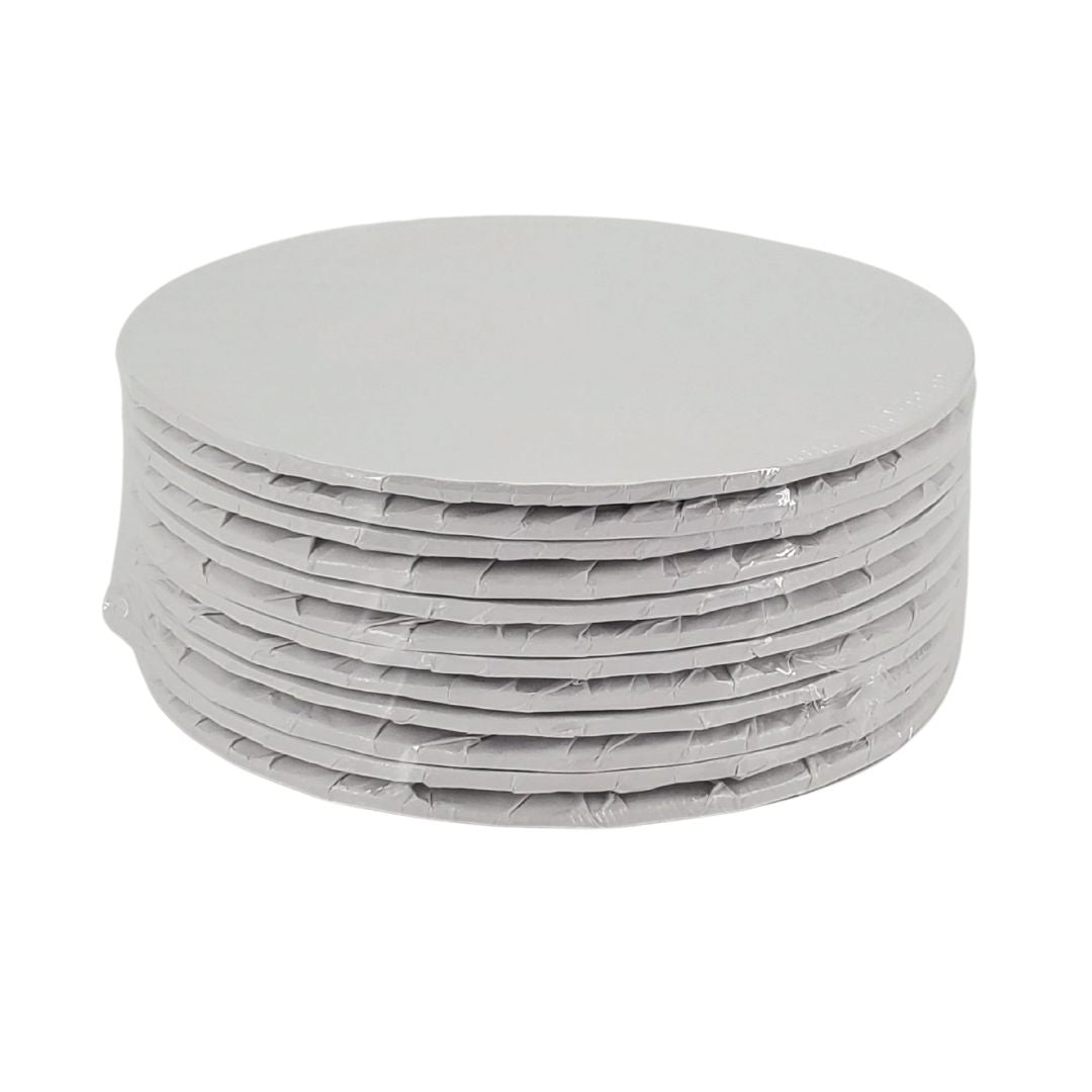Enjay - Plateau à gâteau - Rond - Blanc - 8x1/4