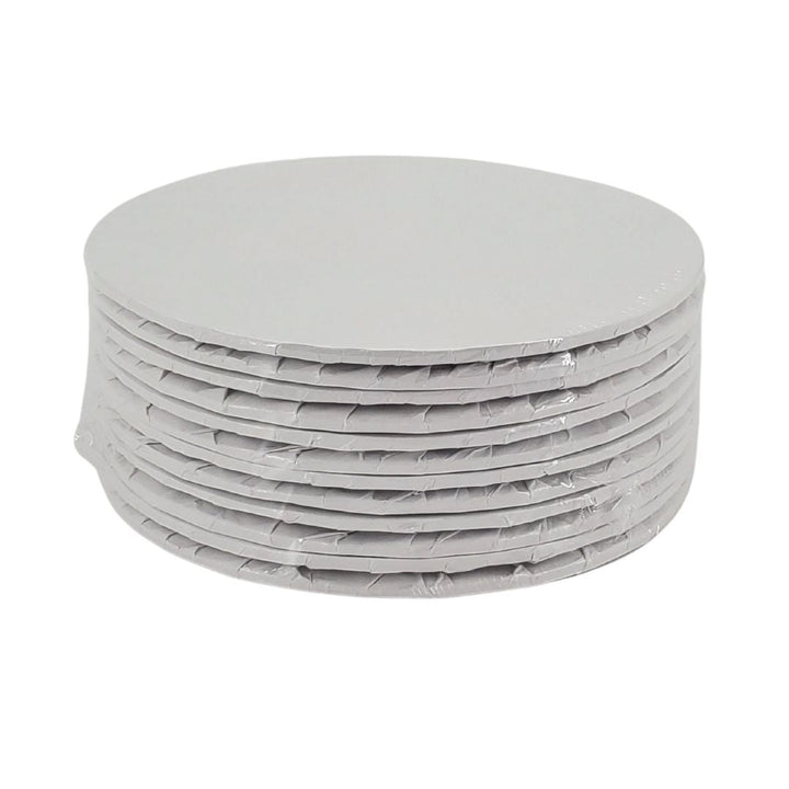 Enjay - Plateau à gâteau - Rond - Blanc - 8x1/4
