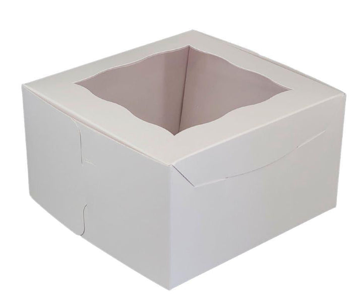 EB - 7 x 7 x 4 - Boîte à cupcakes avec fenêtre (4 cupcakes) - Blanc - 5281A