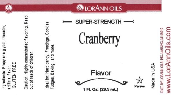 Cranberry Flavoring - Super Strength Flavor 1 oz., 16 oz., 1 Gallon
