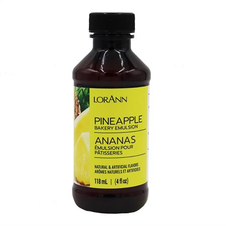 Pineapple Bakery Emulsion Flavoring, 4 ounce bottle, Canadian Distributor
