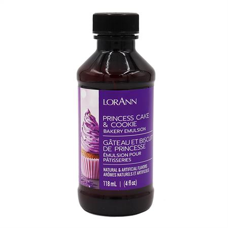 Princess Cake & Cookie Bakery Emulsion Flavoring, 4 ounce bottle, Canadian Distributor