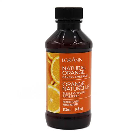 Orange (Natural) Bakery Emulsion Flavoring, 4 ounce bottle, Canadian Distributor