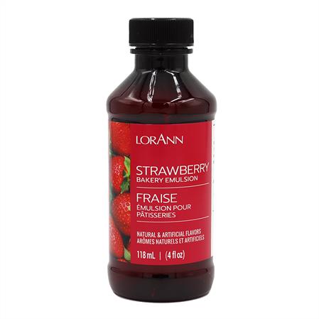 Strawberry Bakery Emulsion Flavoring, 4 ounce bottle, Canadian Distributor