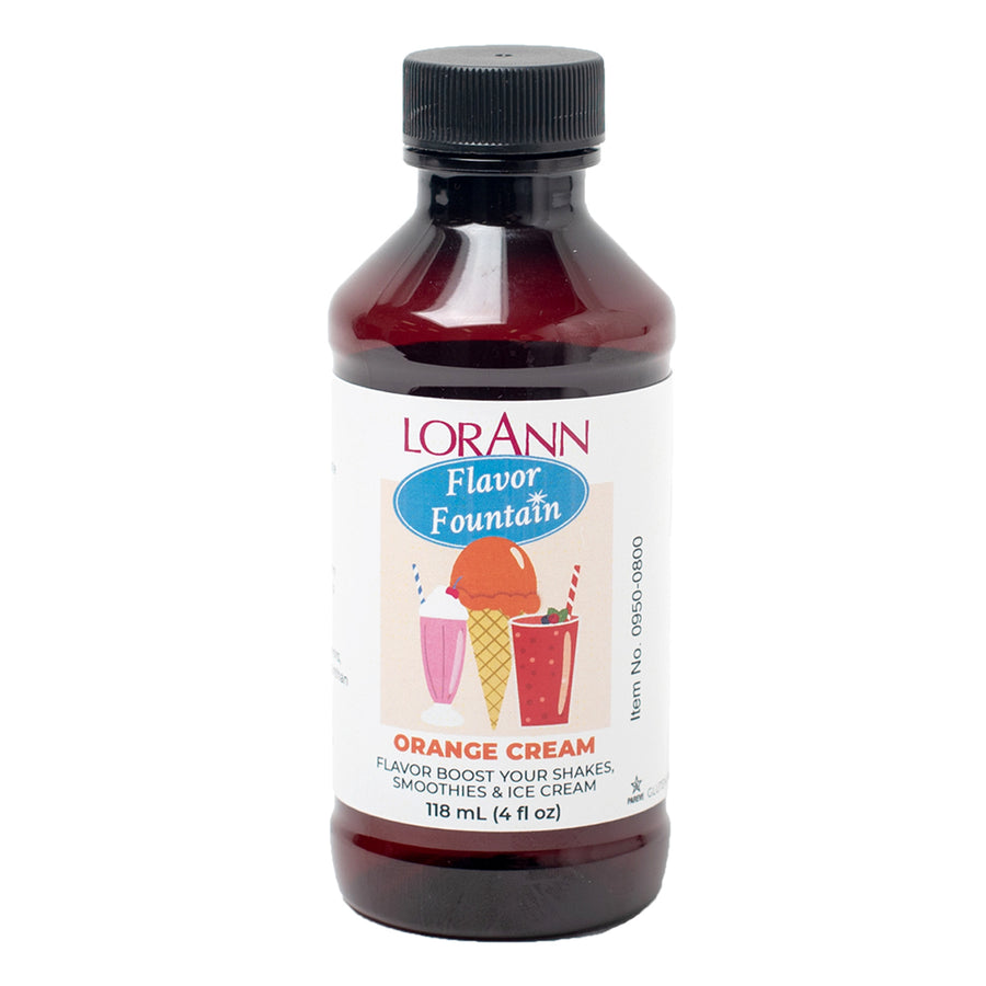 Orange Cream (also known as Dreamsicle or Creamsicle) Flavor Flavoring, 4 ounce bottle, Canadian Distributor