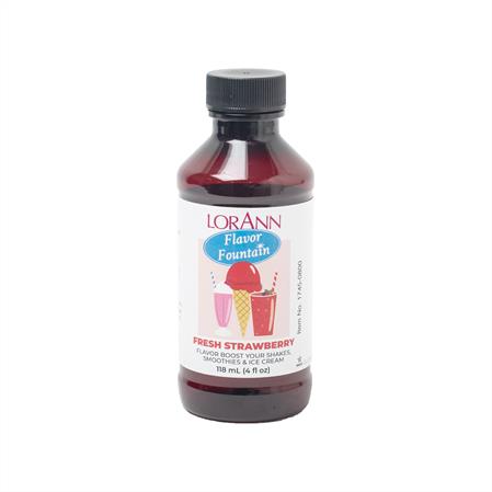 Fresh Strawberry Flavor Flavoring, 4 ounce bottle, Canadian Distributor