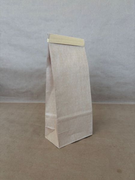 Sac en papier kraft avec fermeture métallique, doublé PLA, 2 lb, 5" x 3" x 12,25", 500 unités, conforme à la norme ASTMD6400 - Emballage alimentaire jetable pour plats à emporter - Distribution canadienne