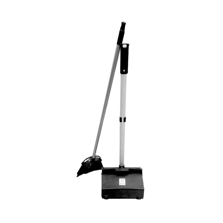 Heavy-Duty Lobby Dustpan with Wheels and Lobby Broom Combo - Sold By The Case