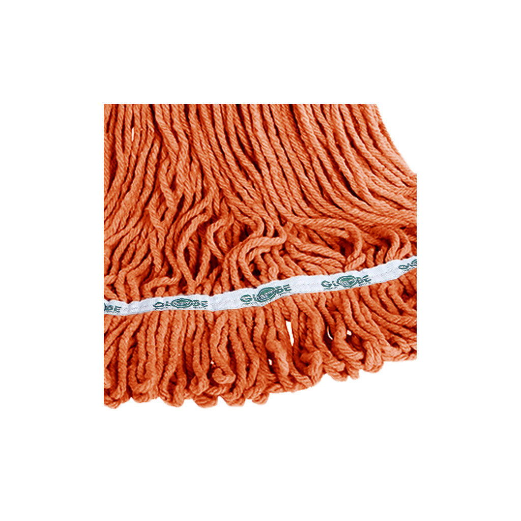 Syn-Pro® Synthetic 5 Inch Wide Band Wet Orange Looped End Mop - Sold By The Case