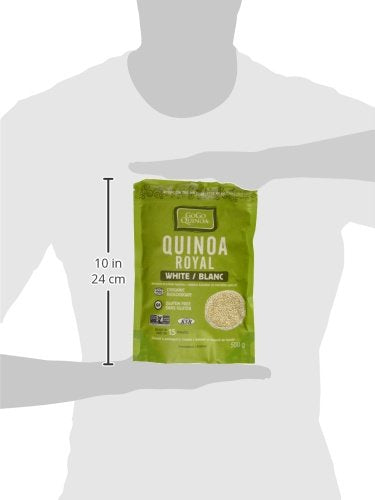GoGo Quinoa Royal White Grain - Organic, Gluten-Free, Non-GMO, Vegan, Kosher | 2 x 500g - Canadian Distribution - Ships Free Within Canada on Orders Above CAD $199