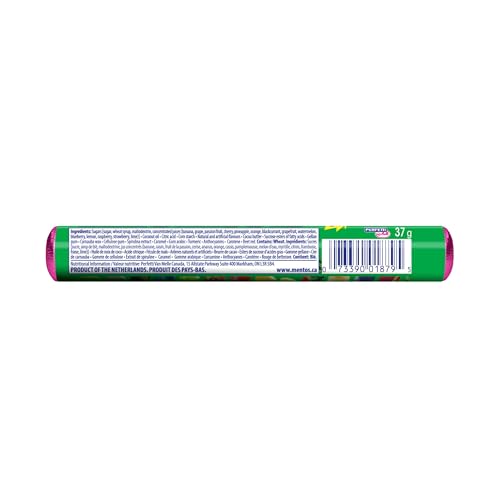 Mentos Discovery Chewy Mints - 2 x 4 Roll Multipack (56 Pieces Total, 37g per Roll) - Canadian Distribution - Ships Free Within Canada on Orders Above CAD $199