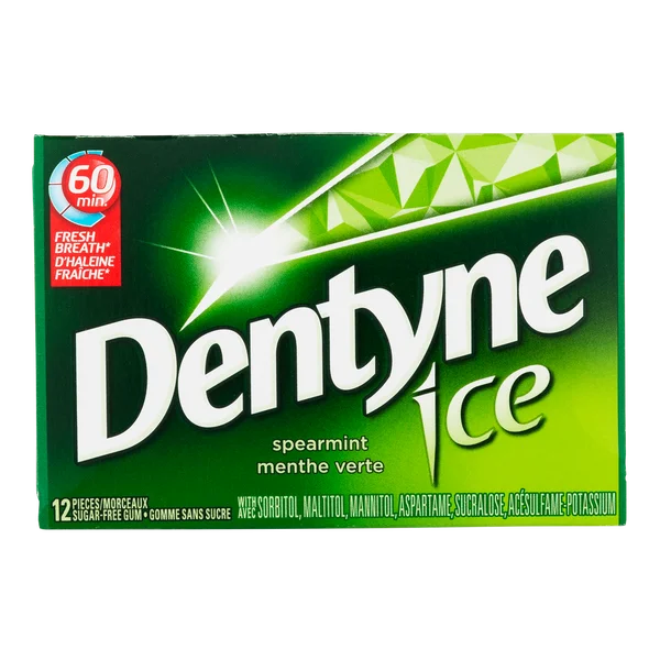 Chewing-gum sans sucre à la menthe verte glacée - 48 paquets - Dentyne - Distribution canadienne - Livraison gratuite au Canada pour les commandes de plus de 199 $ CA