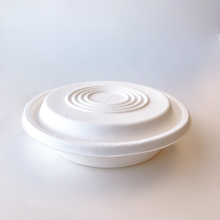 Lid for 24/30/40oz. Sugarcane Bowl 400cs - Disposable Take Away Food Packaging - Canadian Distribution
