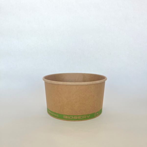 Kraft Paper Hot/Cold Bowl - 16/24/32 oz - 150mm 300cs - Disposable Take Away Food Packaging - Canadian Distribution