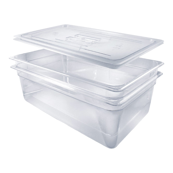 Sagetra Full Size x 15.2 cm (6 in) Deep Polycarbonate Food Pan, 2 pack - Restaurant Equipment and Smallwares - Canadian Distribution