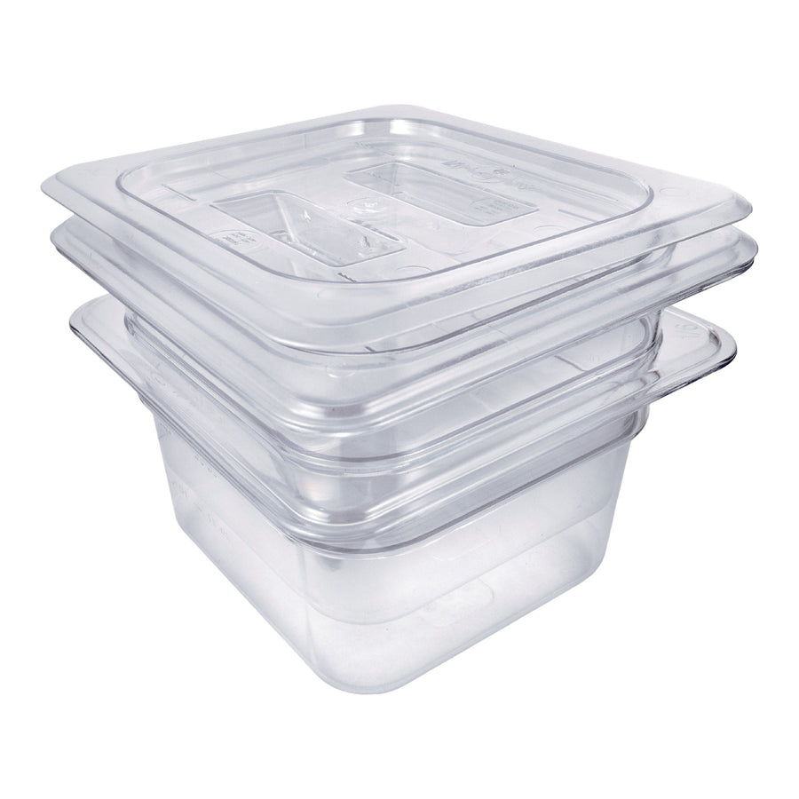 Sagetra 1/6 Size x 10.16 cm (4 in) Deep Polycarbonate Food Pan, 2 pack - Restaurant Equipment and Smallwares - Canadian Distribution