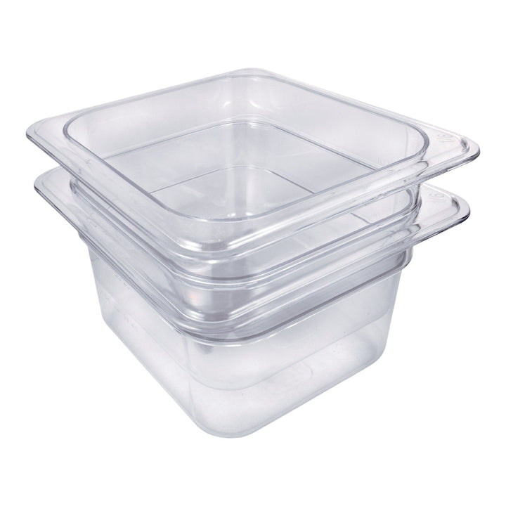 Sagetra 1/6 Size x 10.16 cm (4 in) Deep Polycarbonate Food Pan, 2 pack - Restaurant Equipment and Smallwares - Canadian Distribution