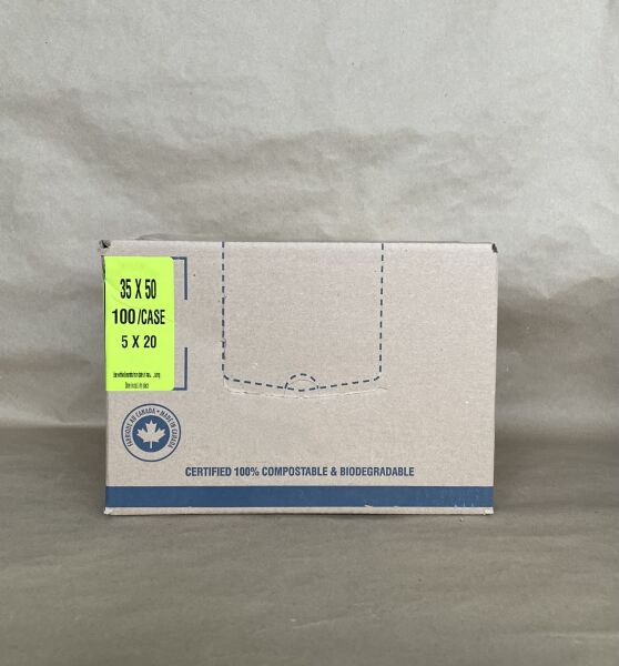 Compostable Bin Liner 35" x 50" 100cs BPI