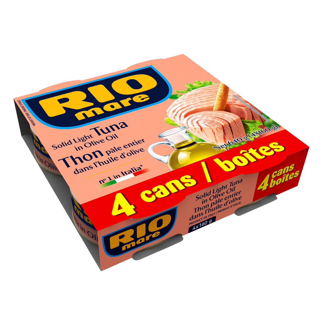 Rio Mare Solid Light Tuna in Olive Oil - 16 × 160 g - Grocery and Food Items - Canadian Distribution
