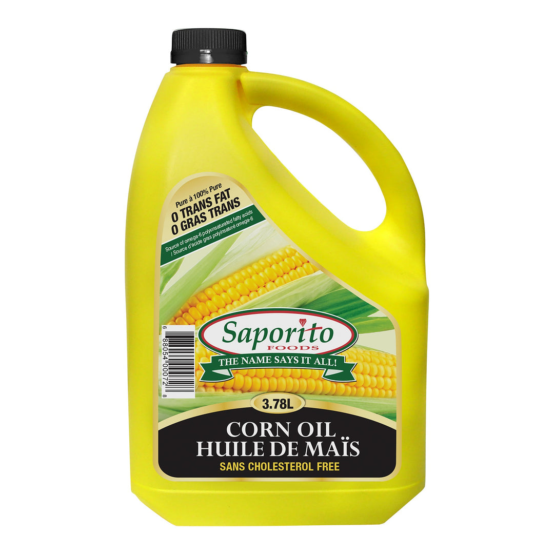 Saporito Corn Oil - 4 x 3.78 L - Grocery and Food Items - Canadian Distribution