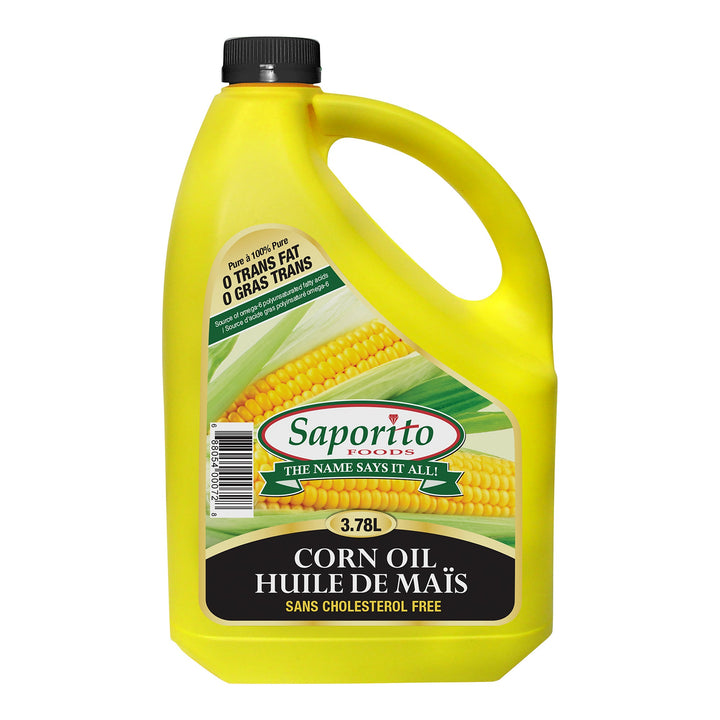 Saporito Corn Oil - 4 x 3.78 L - Grocery and Food Items - Canadian Distribution