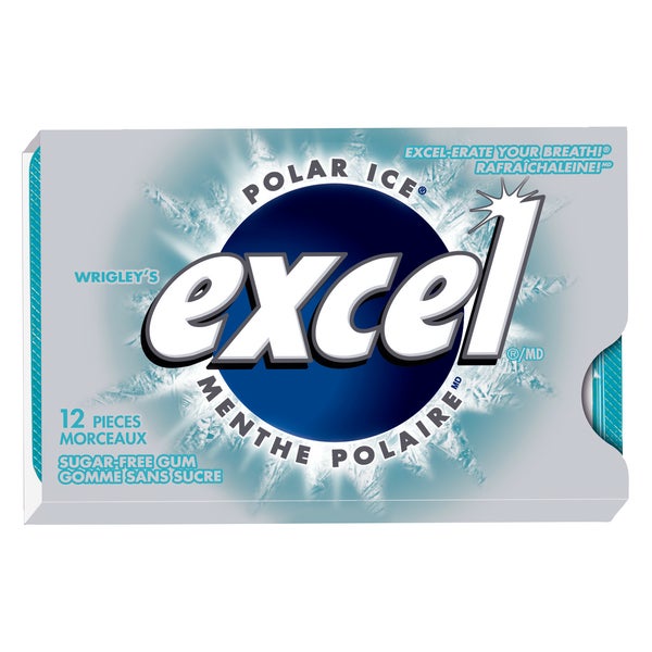 Sugar-free Polar Ice Gum - 48 x Packs of 12 - Excel - Canadian Distribution