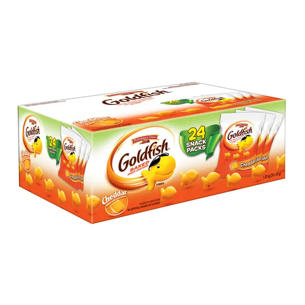 Biscuits apéritifs au cheddar cuits au four - 96 × 43 g - Goldfish - Distribution canadienne - Livraison gratuite au Canada pour les commandes de plus de 199 $ CA