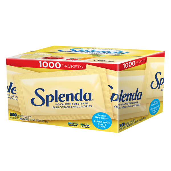 Sachets d'édulcorant Splenda sans calories - 4 paquets de 1 000 sachets - Épicerie et produits alimentaires - Distribution canadienne - Livraison gratuite au Canada pour les commandes de plus de 199 $ CA