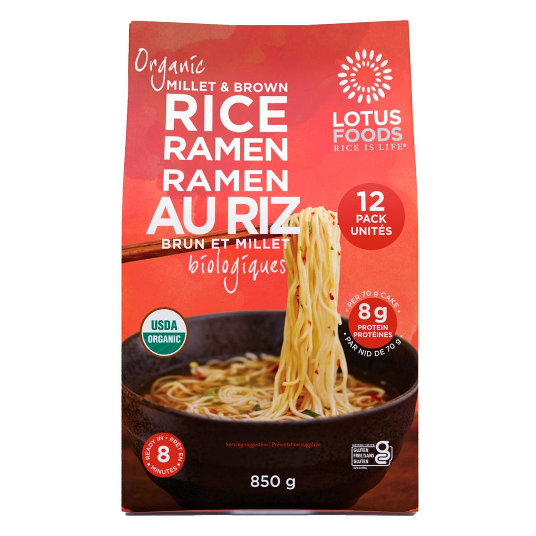 Lotus Foods Organic Millet and Brown Rice Ramen - 4 x 850 g - Grocery and Food Items - Canadian Distribution