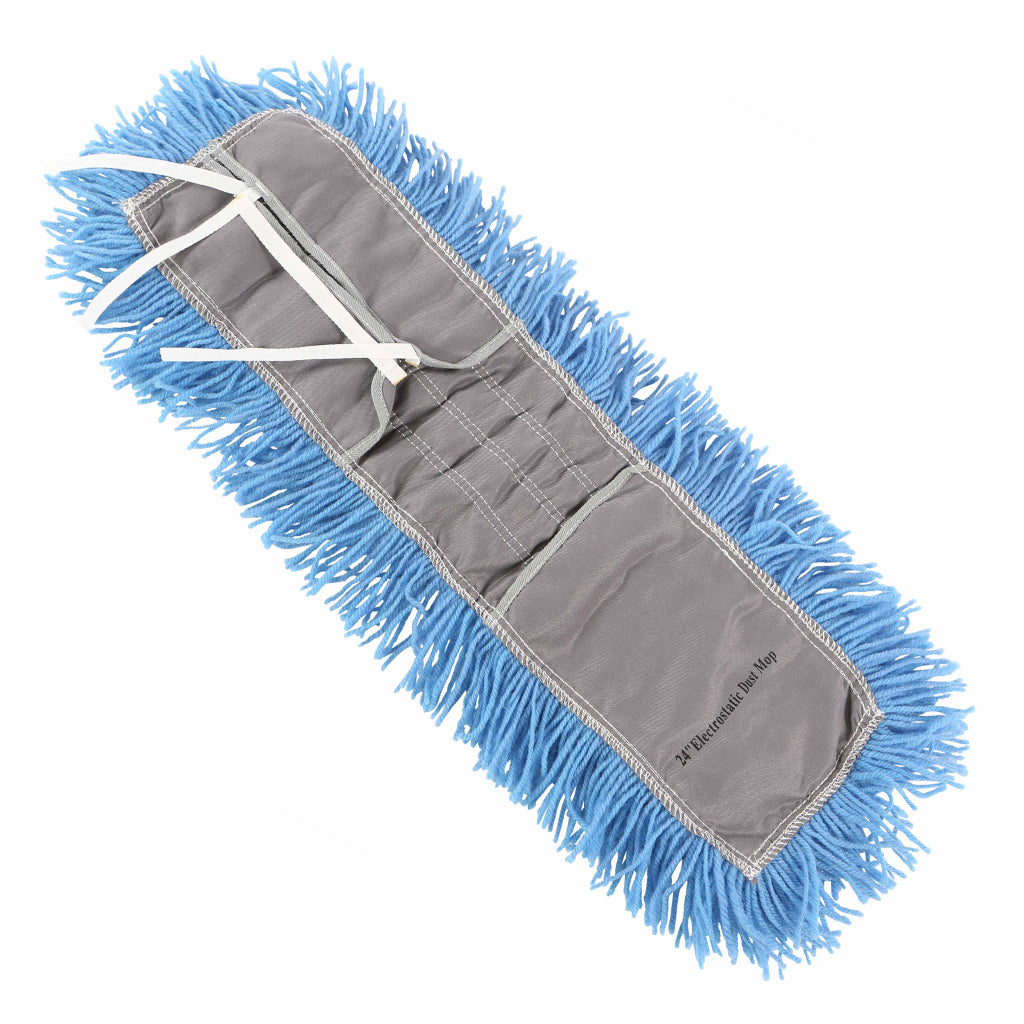 Q-Stat® Electrostatic Blue Tie On Dust Mop Head - Sold By The Case