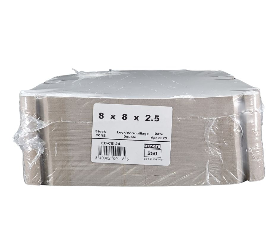 EB - Boîtes à gâteau blanches - 8x8x2½