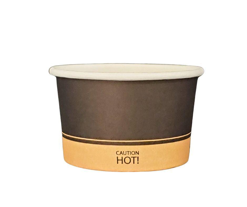 Morning Dew - 4 oz Paper Soup Container - Ebony Print - 20 x 50 count