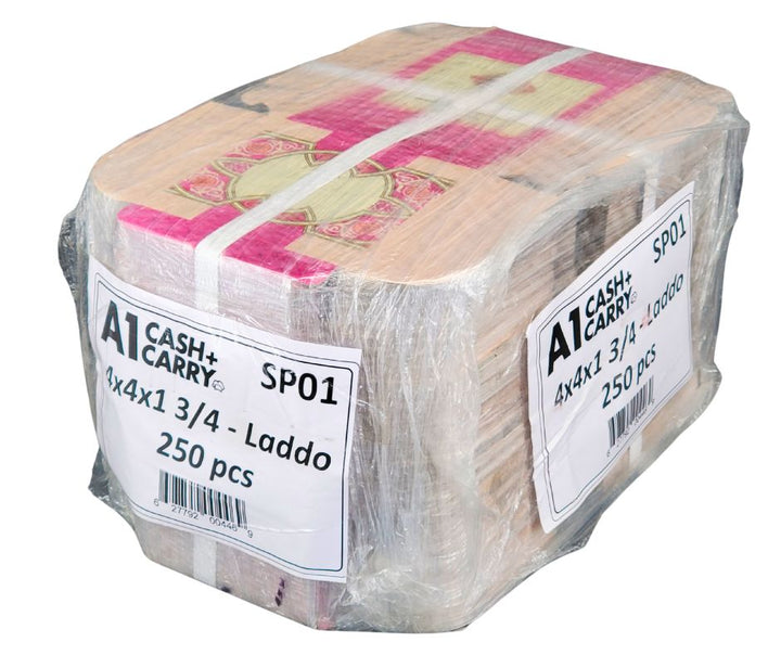 Sweet Box - Printed - 4 PC Ladoo - 4"x4"x1.75"