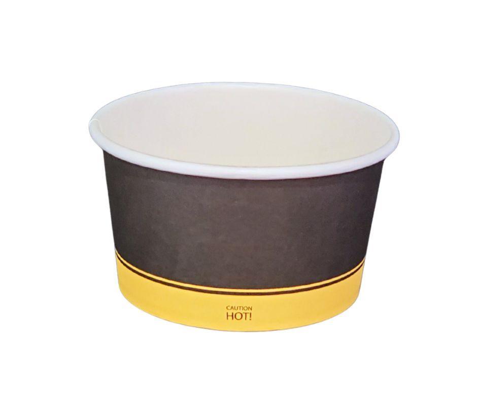 Morning Dew - 12 oz Paper Soup Container - Ebony Print - 20 x 25 count