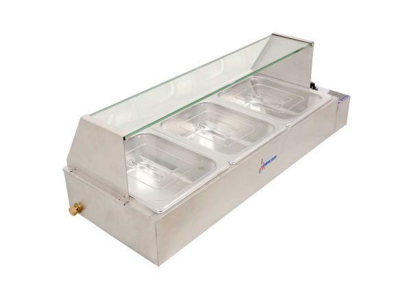 Omcan - 36" Bain Marie Food Warmer (TB-3) - 3 Half Size Pans - 42156