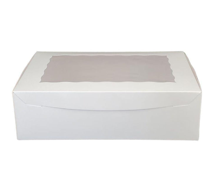 EB - 14 x 10 x 4 - Boîte à cupcakes avec fenêtre - Blanche - 5284A